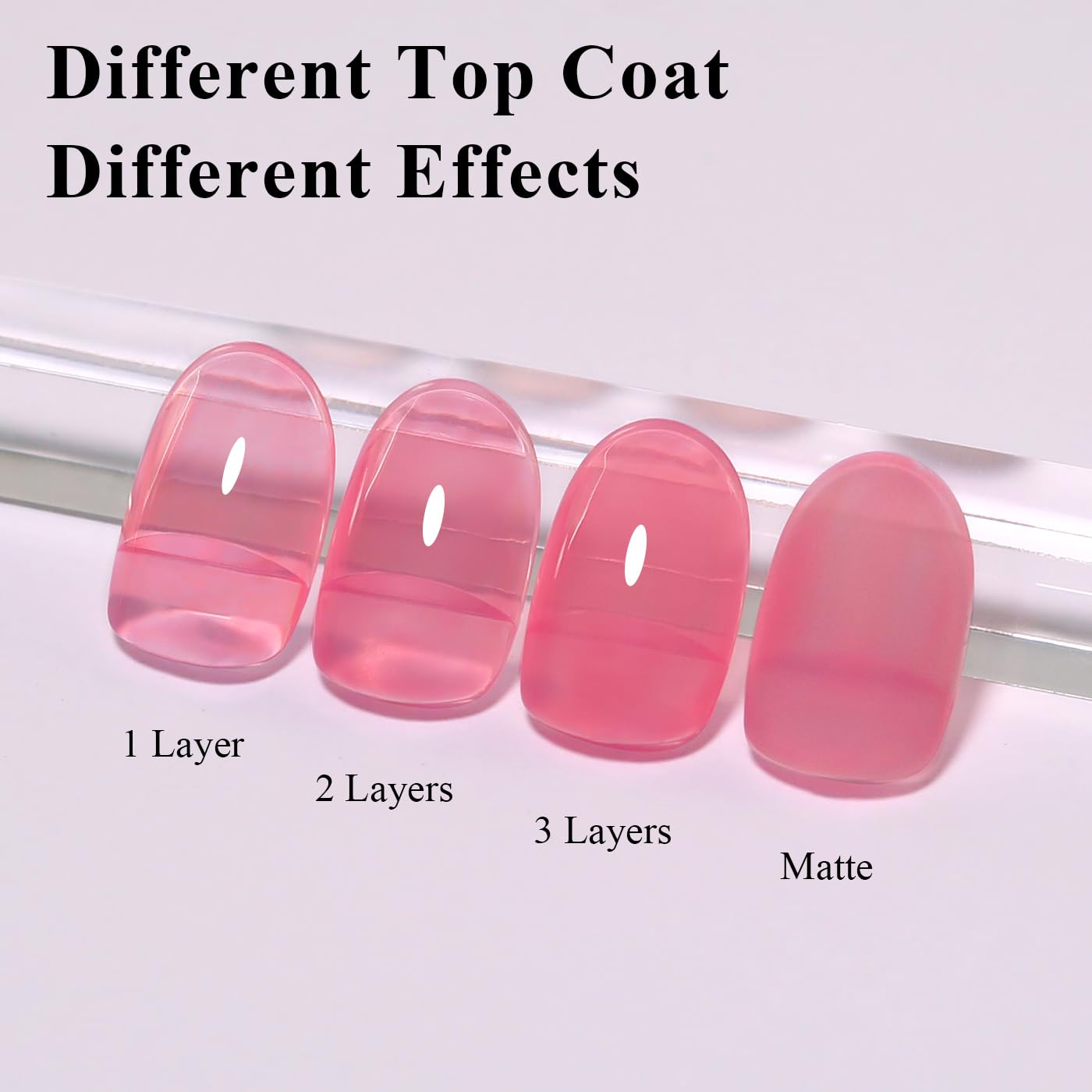 Imtiti Jelly Gel Nail Polish, Rose Pink Sheer Jelly Nail Gel Polish Soak Off UV LED Spring Summer Translucent Art Manicure Salon DIY Design 10ML