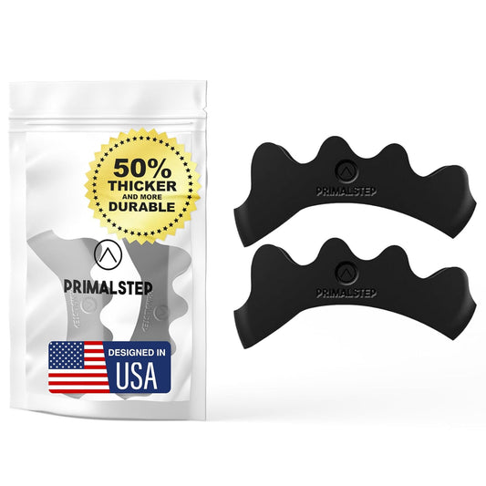 PrimalStep Toe Separators, Spreaders, Spacers, Straightener to Correct Toes for Men and Women, Bunion Corrector, Foot Pain, Plantar Fasciitis, Over 50% Thicker, Large