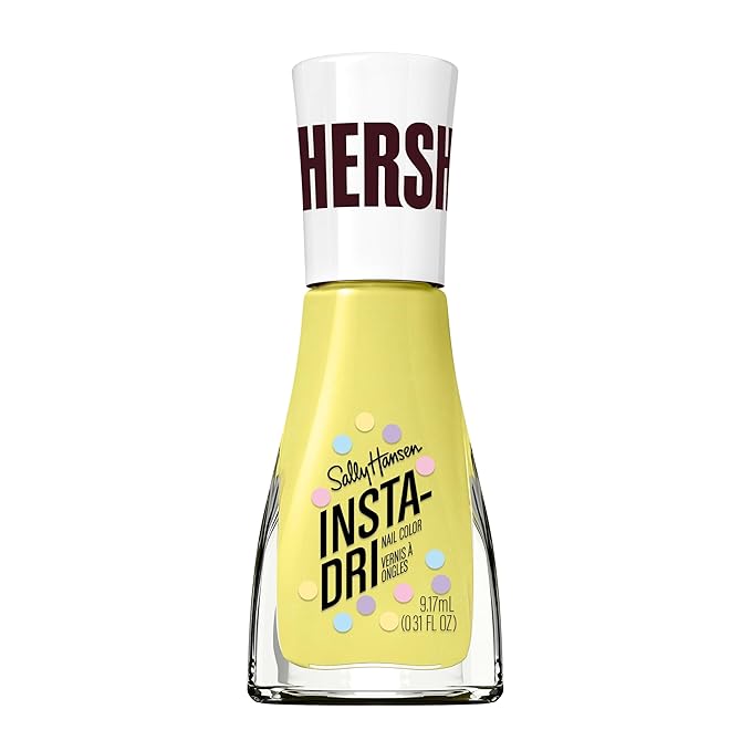Sally Hansen Insta-Dri Hershey's Cookies 'n' Creme Eggs Nail Polish | Quick Dry, Long Lasting, Streak-Free Shine | Opaque, Glossy | 784 Tulip Temptation | Soft Green Yellow Nail Color