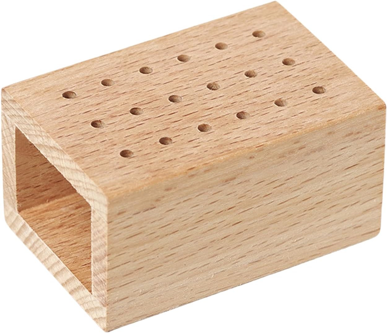 Wooden Nails Drill Grinding Bit Holder Professional Nails Polish Head Storage Display Stand Nails Drill Bits Organizers