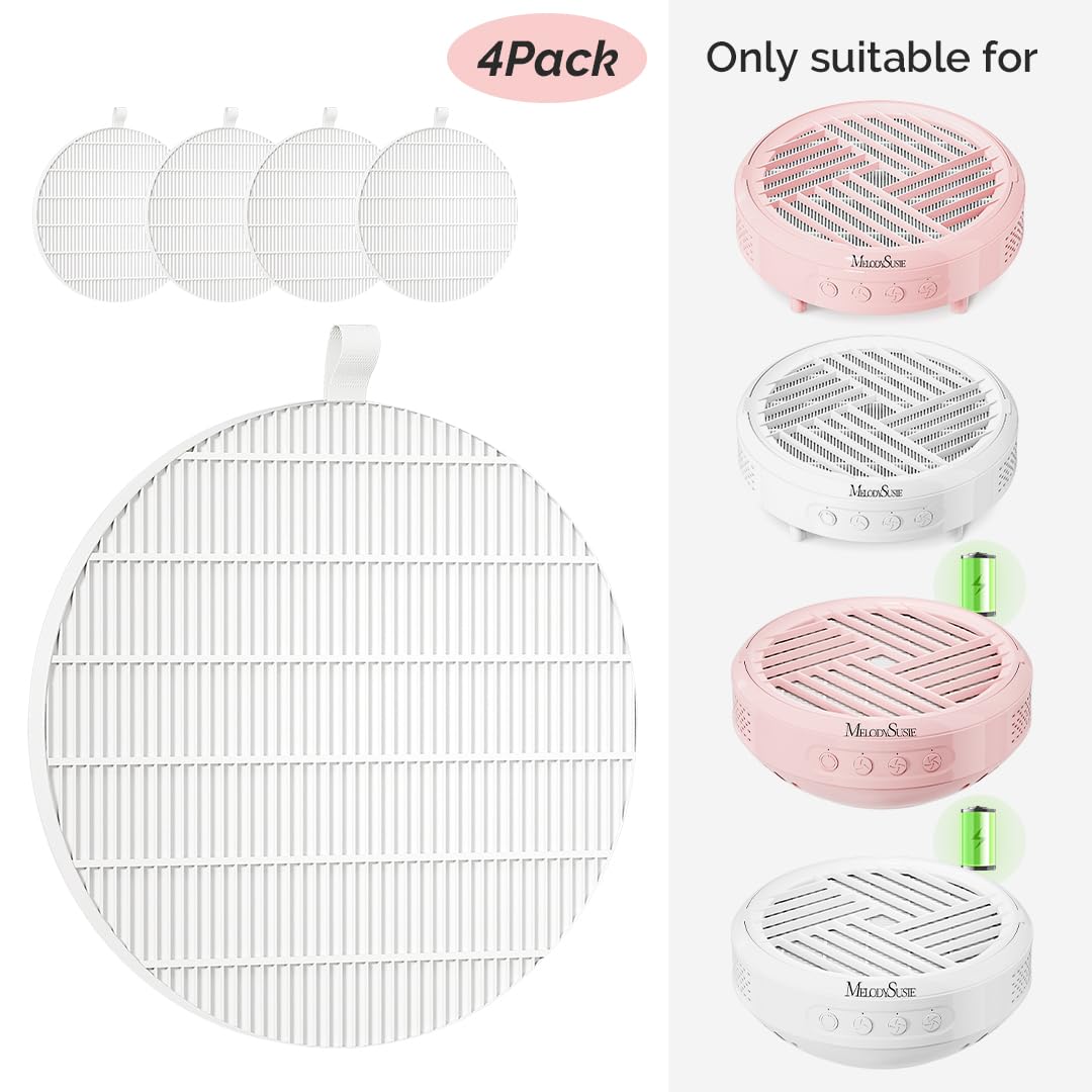 MelodySusie HPro SProR Nail Dust Collector Replacement Filter,4 Pack Reusable Dust Filter for MelodySusie HPro SProR Nail Dust Vacuum Fan Collector Extractor Electric Dust Suction Machine