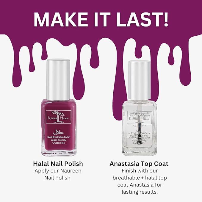karma organic Natural Nail Polish, Vegan, and Cruelty-Free, No Toluene, No Formaldehyde, No DBP, and Free of TPHP, Naureen