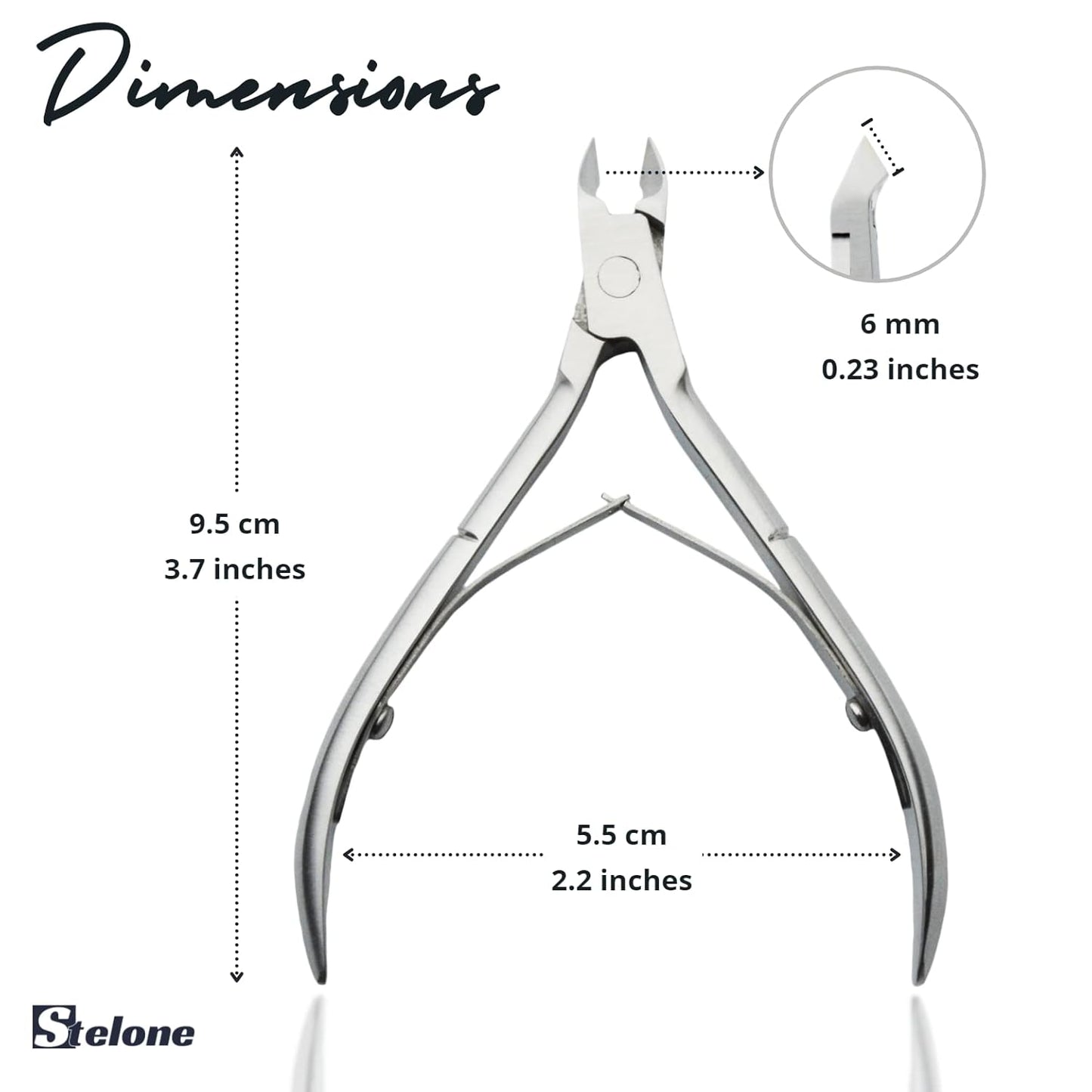 Cuticle Nippers Sharp Cuticle Trimmer Stainless Steel Cuticle Clippers Pedicure Manicure Nail Tool for Fingernails and Toenails