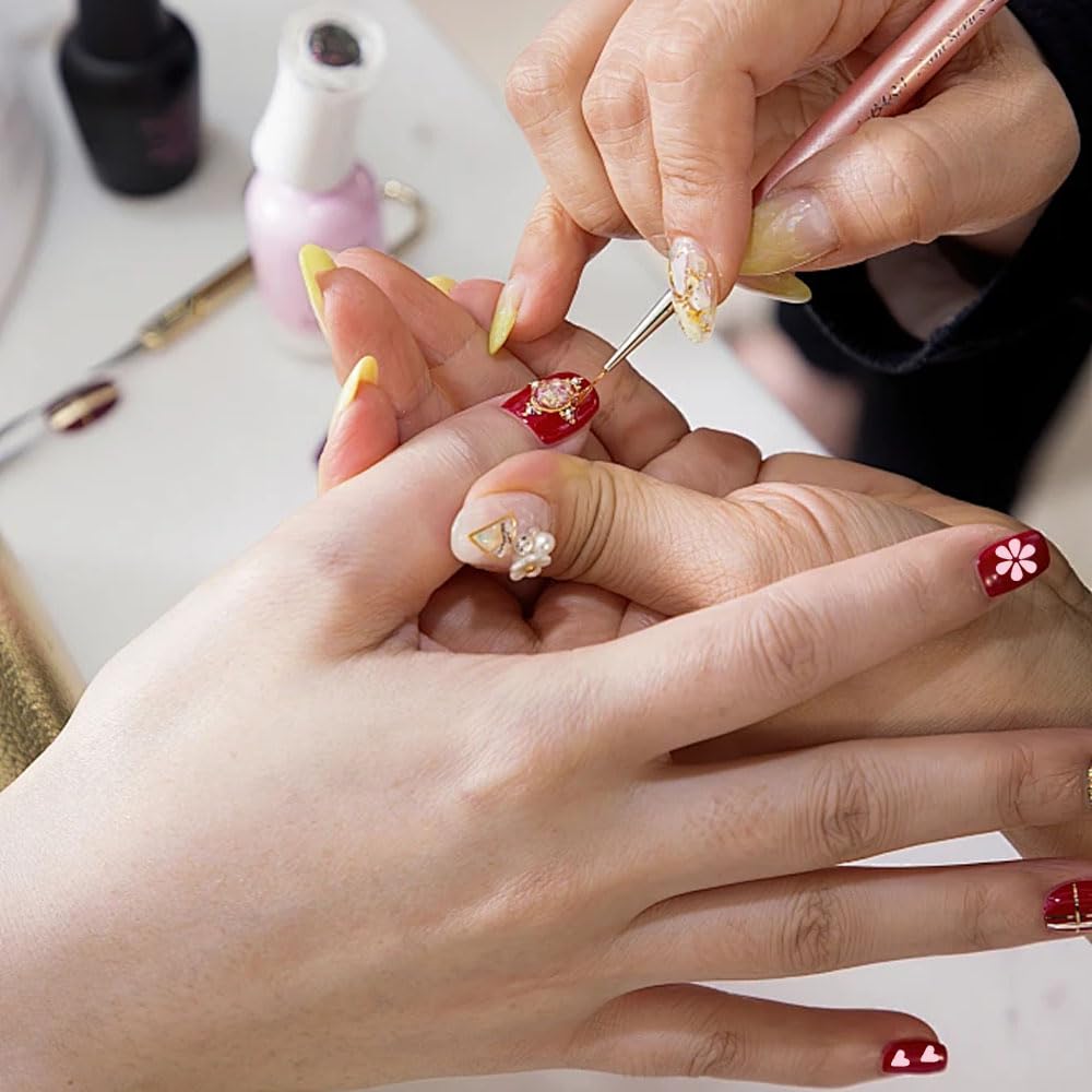 Essentials Nail Art Stamp Pen Set, DIY Nail Art Tools including Flower French Tip Stamp Pen, Stamper with Various Patterns for Everyone who Loves Nail Art