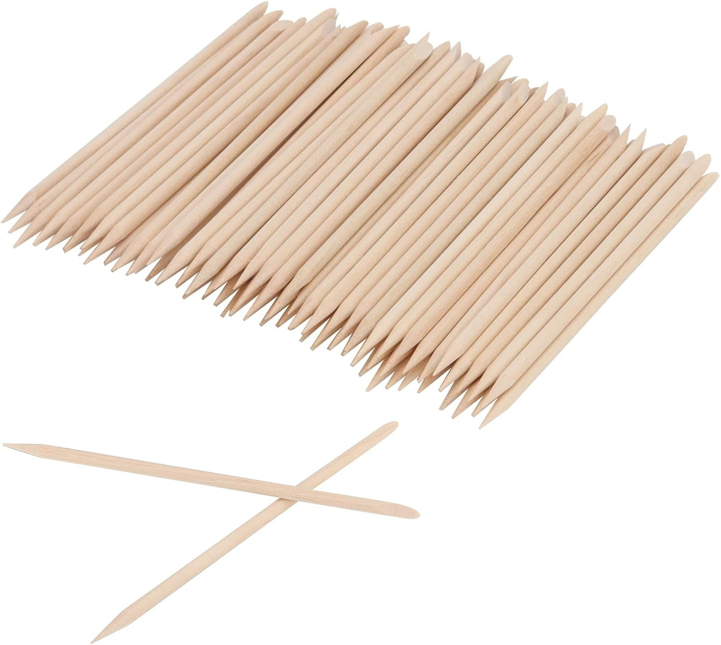 SOUJAP 1200 Pcs 4.5 Inch Orange Sticks for Nails, Wood Cuticle Sticks, Double Sided Wooden Cuticle Pusher Tool for Cuticle Pusher Remover Manicure