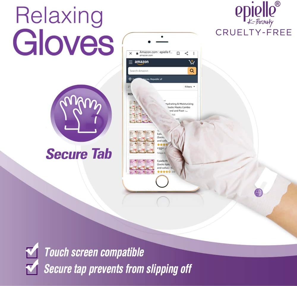 Epielle Relaxing Hand Mask 6 Pairs, Deep Moisturizing Gloves for Dry, Cracked Hands, Self Care Gifts for Women, Spa Kit, Stocking Stuffers, Thanksgiving Essentials