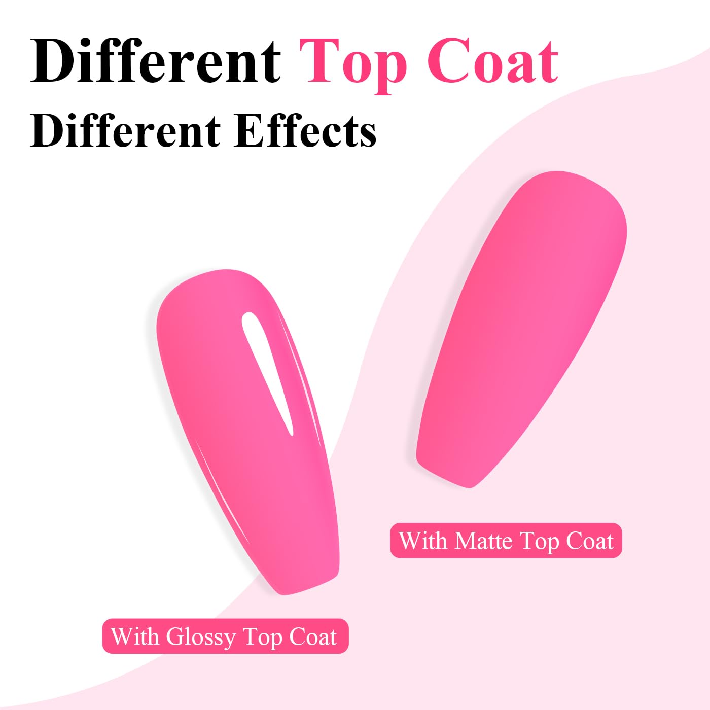 Imtiti Pink Gel Nail Polish, Neon Pink Gel Polish High Gloss Soak Off UV LED Nail Gel Polish Hot Pink Spring Summer Art Manicure Salon DIY Design 10ML