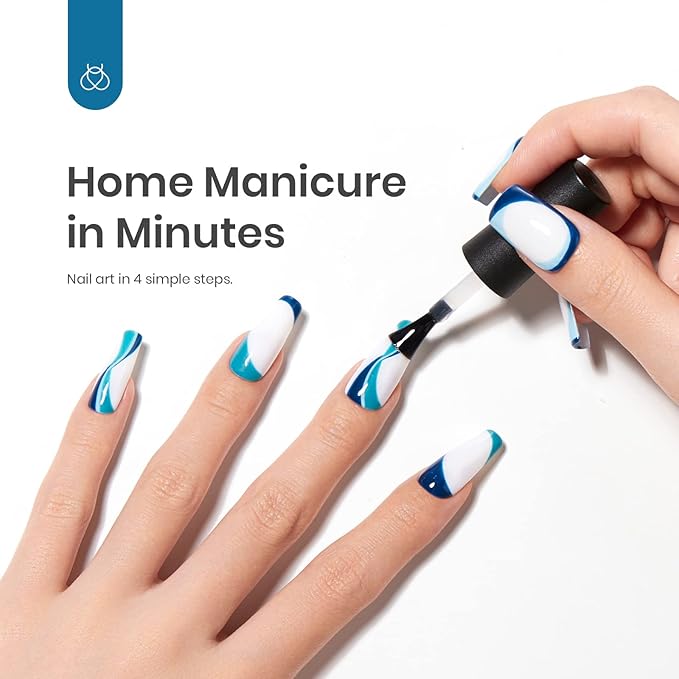 Beetles Blue Navy Gel Polish, Dark Blue Glitter Mint Green Navy Teal Jewel Tones Sparkle Gel Nail Kit Fall Nails Design Soak Off UV DIY Manicure Gift for Girls Women