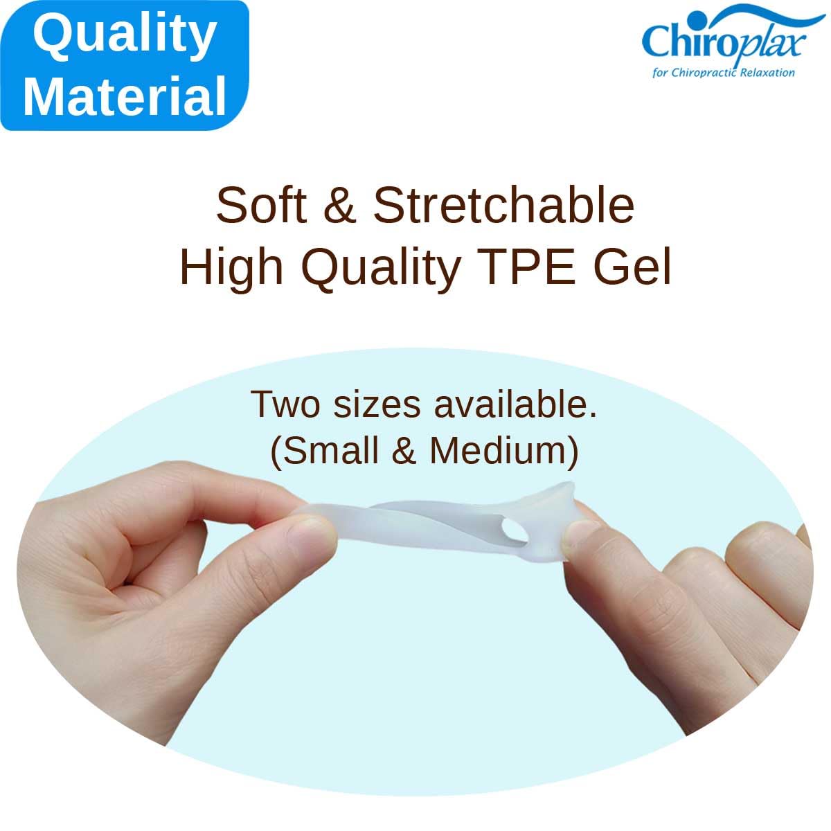 Chiroplax Tailor's Bunion Corrector Pad Bunionette Straightener Separator Cushion Pinky Toe Protector Shield Pain Relief Spacer Splint Cover Guard (Medium, 6 Pack)