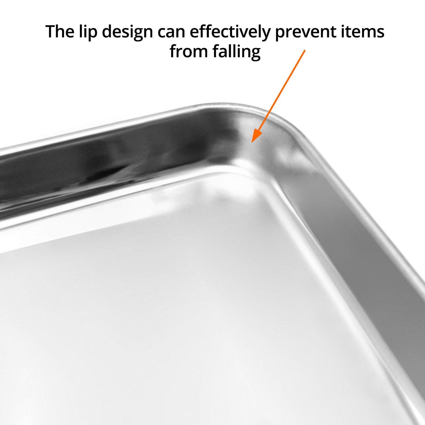 QWORK Stainless Steel Surgical Tray, for Medical Instruments, Tattoo, Surgical Supplies, 15 3/4"×11-13/16"×15/16", Flat Bottom Tray