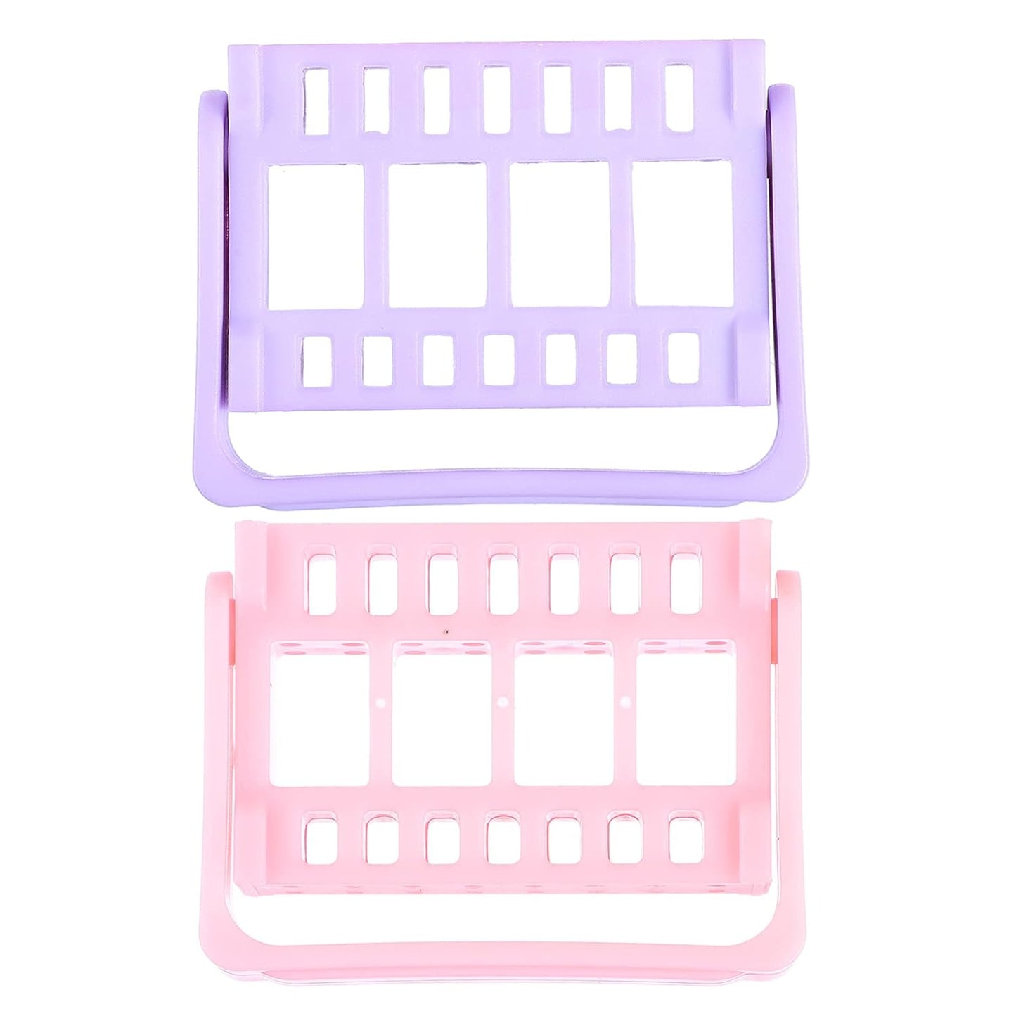 Lurrose 2PCS Nail Drill Bits Holder 16 Holes Drill Bit Organizer Stand Manicure Nail Art Rack Grinding Head Holder for Home