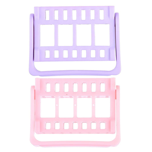 Lurrose 2PCS Nail Drill Bits Holder 16 Holes Drill Bit Organizer Stand Manicure Nail Art Rack Grinding Head Holder for Home