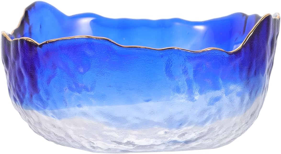 Glass Nail Soaking Bowl, Gradient Manicure Hand Soak Bowl for Toenail Caring Polish Removal Manicure Care Tool, 5 In