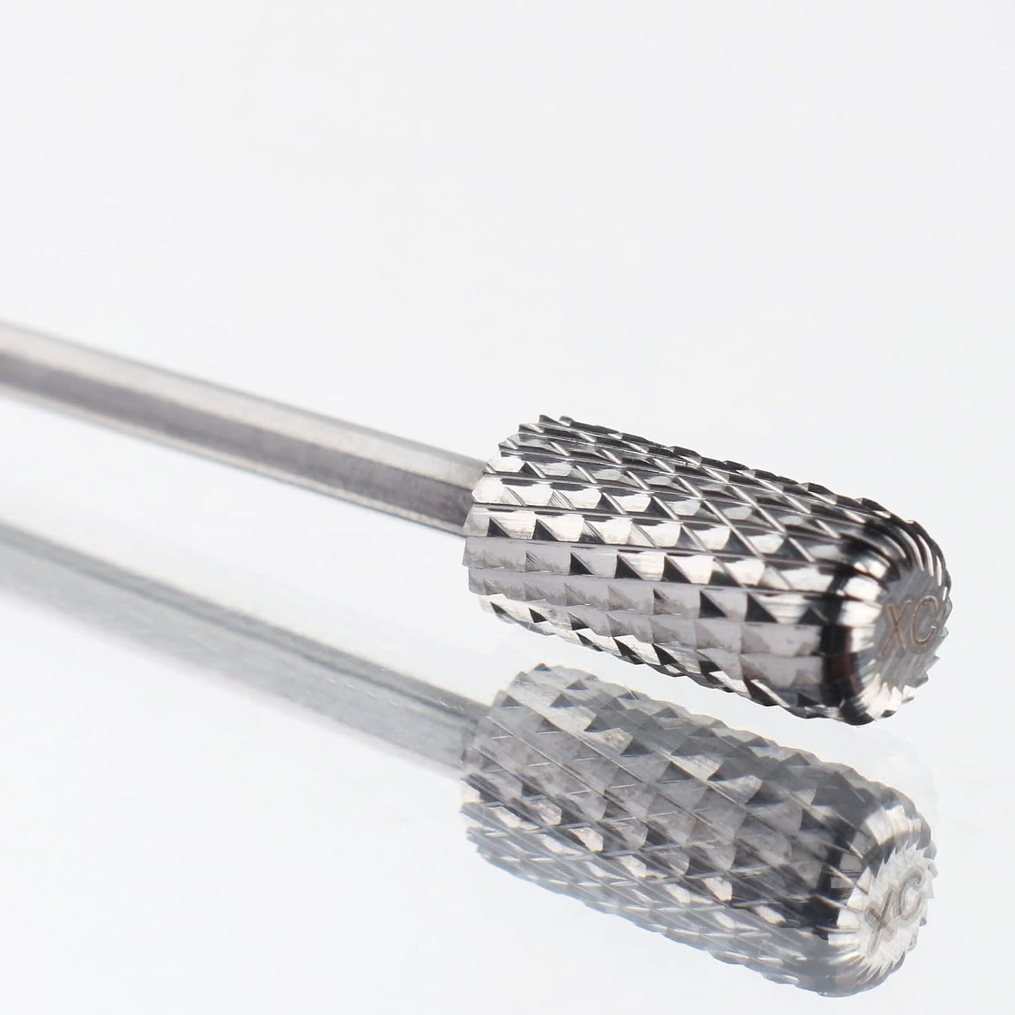 QUNZHAO Nail Drill Bits Dust Droof Bit Tungsten Steel Fast Remove Acrylic or Hard Gel 3/32" Shank - Manicure, Nail Art, Drill Machine Accessories (Extra Coarse-XC, Silver)
