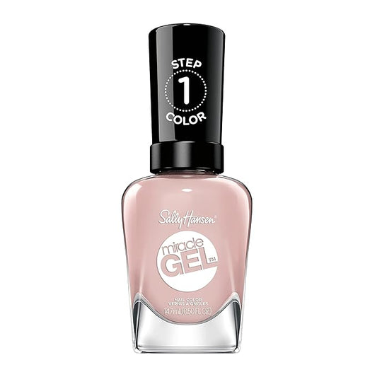 Sally Hansen Miracle Gel Salon Quality Nail Polish | Gel-Like Formula, Two-Step System, No UV Light Needed, Long Lasting | Opaque, Glossy | 237 Sweet-er Weather | Nude Pink Nail Color