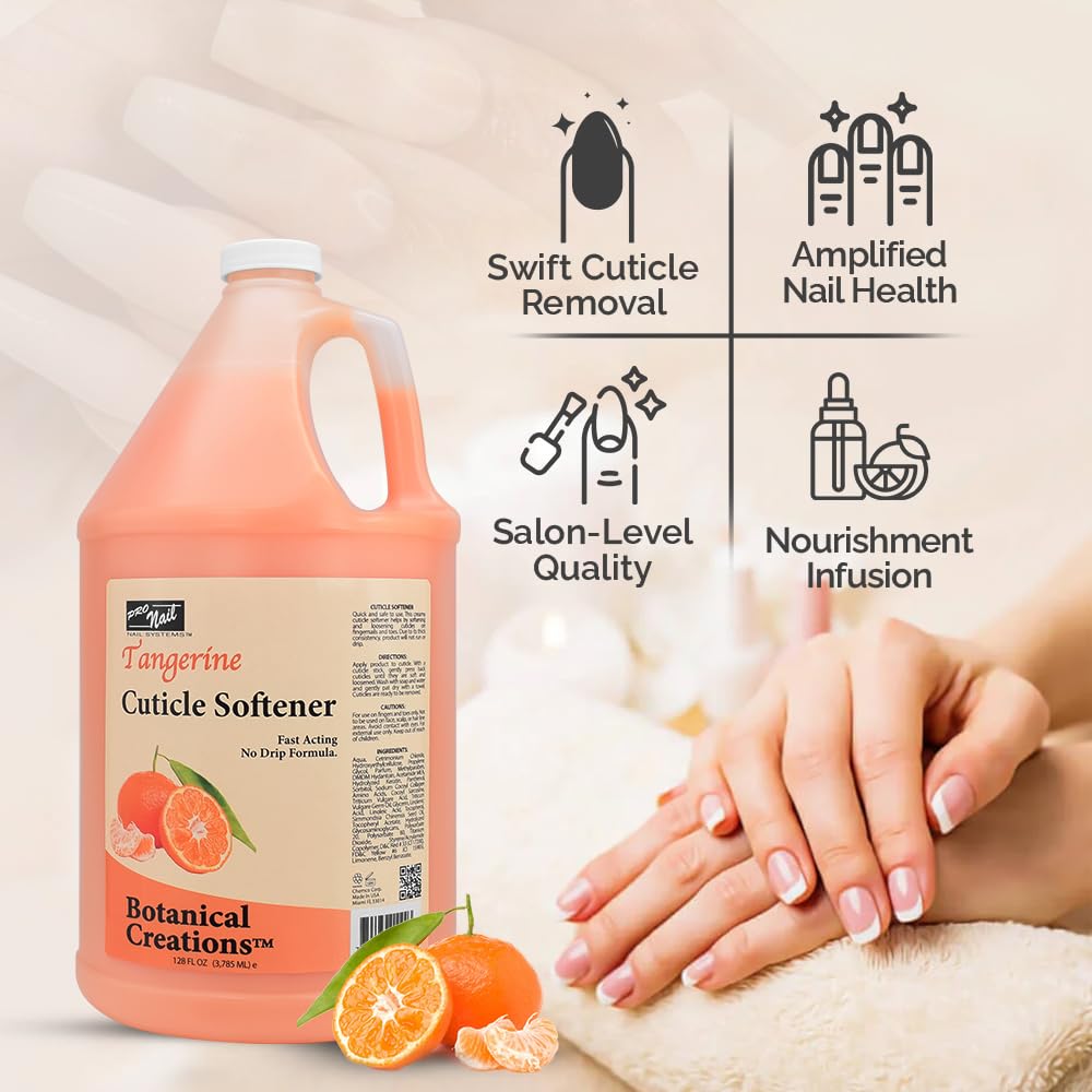 PRO NAIL - Healing Therapy Massage Lotion - Professional Pedicure, Body and Hot Oil Manicure, Infused with Natural Oils, Vitamins, Panthenol and Amino Acids (Mandarin, 1 Gallon)