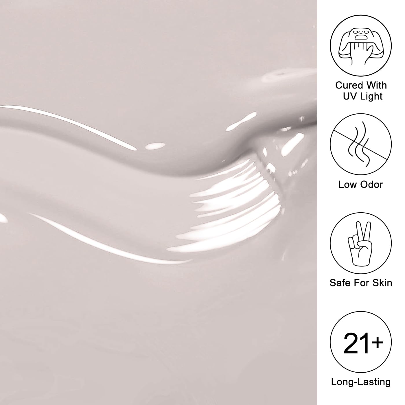 Imtiti Gray Gel Nail Polish, Cement Gray Gel Polish High Gloss Soak Off UV LED Autumn Winter Art Manicure Salon DIY Design 10ML
