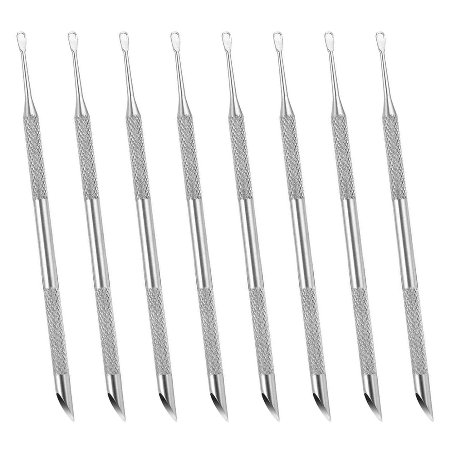 8pcs stainless steel cutin remover gel nail dead skin polishing peeler, cutin pushing tool, professional pedicure art care portable nail cleaner toenail manicure