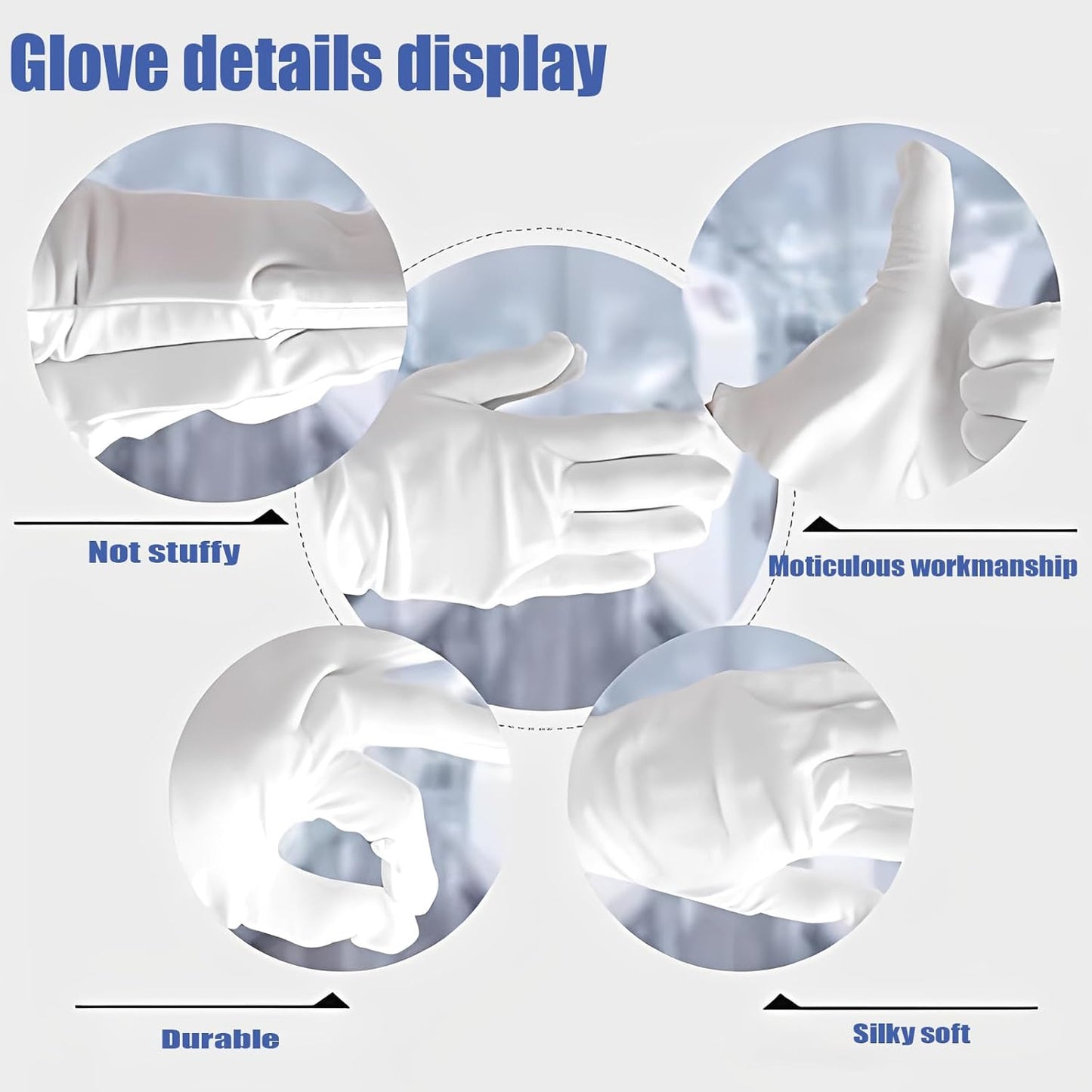 24 Pairs of White Cotton Gloves, Suitable for Both Men and Women, Breathable and moisturizing Gloves, Used to Relieve Hand Dryness and Eczema, Suitable for SPA Care, Cosmetics, and Jewelry