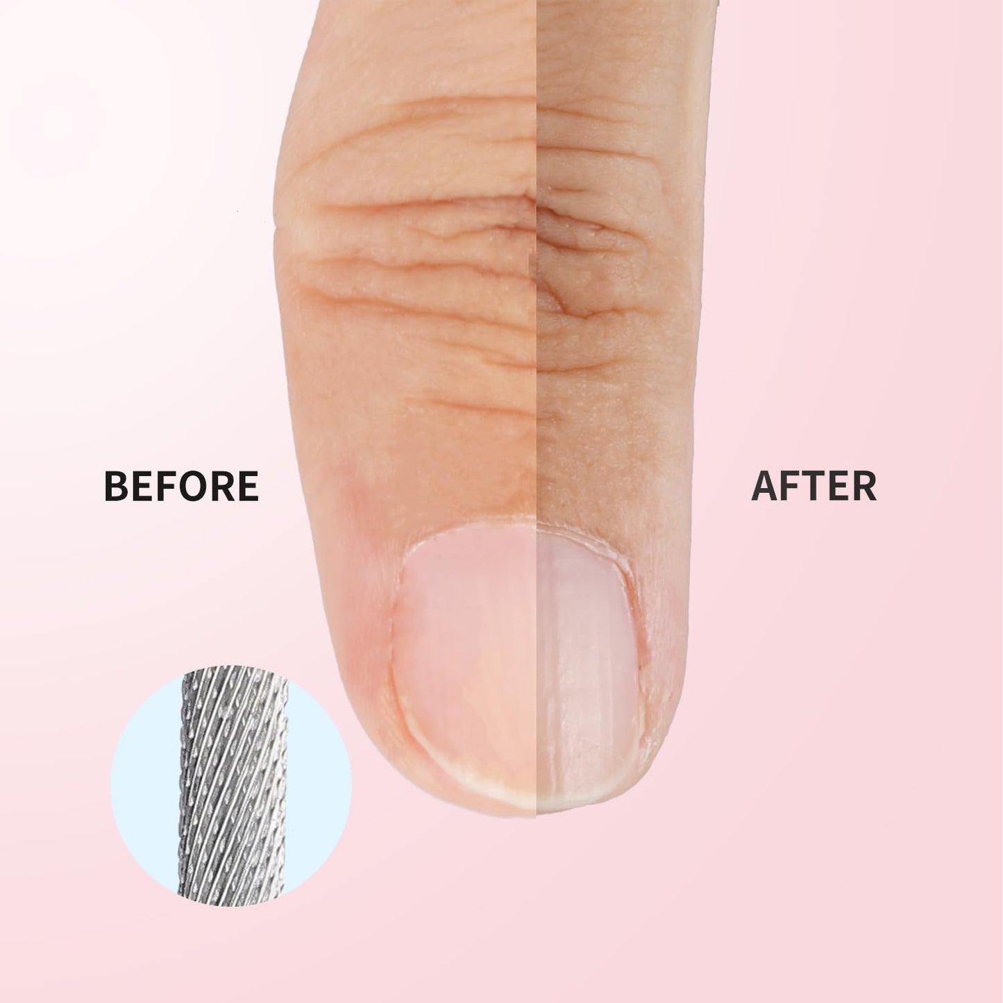 Nail Drill Bit Professional Safety Carbide Nature Nail Buffer Drill Bit 3/32” Cuticle Dead Skin Remover,Nail Prepare Bit Nail Bed File Manicure Two Way Rotate for Home Salon,3XF-Flat