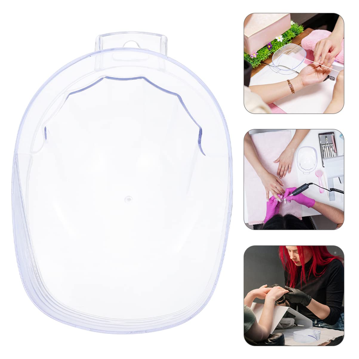 2pcs Professional Nail Art Soaking Bowls Manicure Hand Bowl Nail Soak off for Polishing and Removing