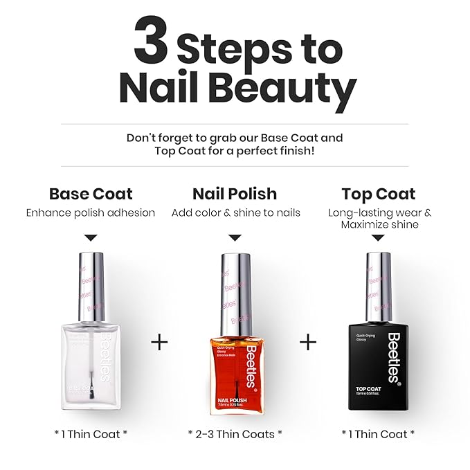 Beetles Fall Nail Polish Set - Golden Harvest 6 Colors Quick Drying Long-Lasting Burgundy Red Orange Jelly Glitter Nail Polish for DIY At-Home Manicure Christmas Gift for Women