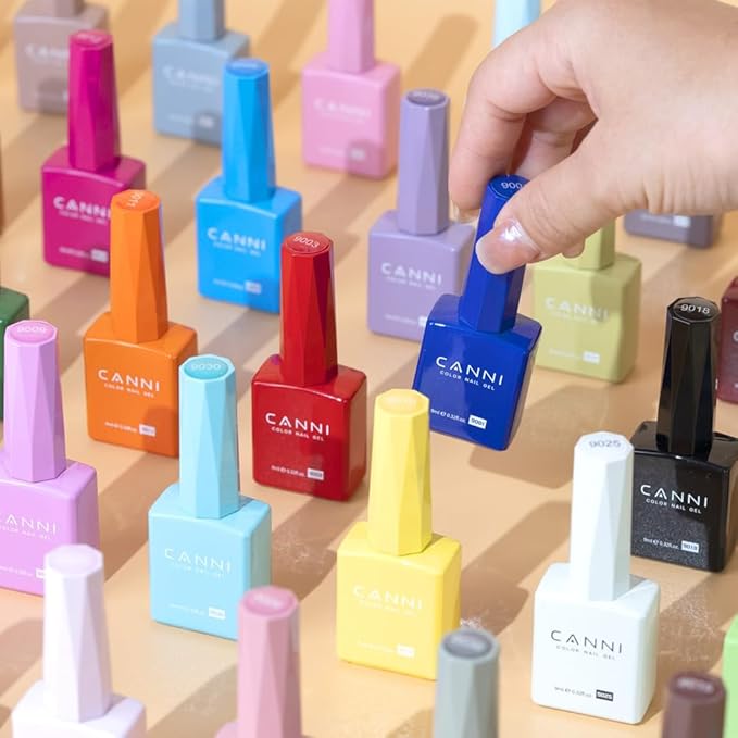 CANNI Nude Gel Nail Polish, 1Pcs Nude Pink Gel Polish Color High Gloss Soak Off Nail Manicure Salon DIY