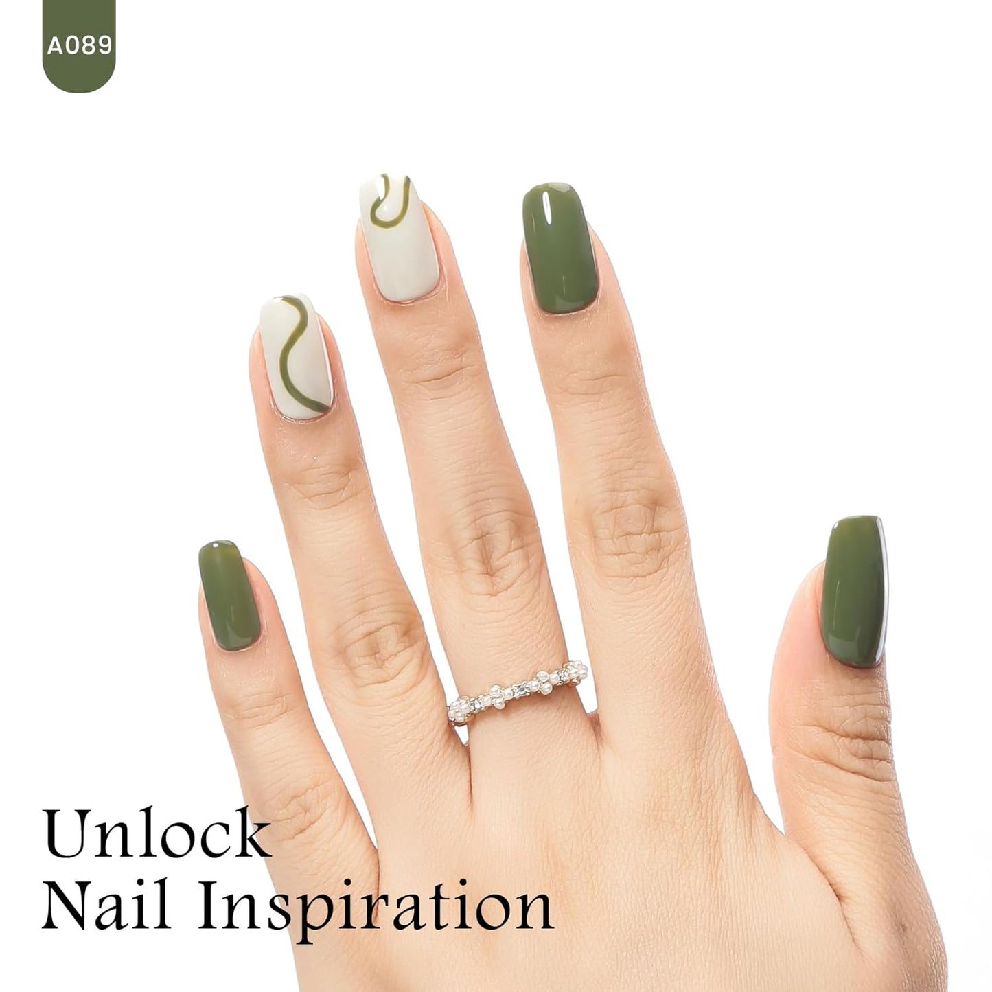 MAYCHAO 15ML Gel Nail Polish 1Pc Camouflage Green Gel Polish Soak Off UV LED Nail Polish Nail Art Starter Manicure Salon DIY at Home, 0.5 OZ