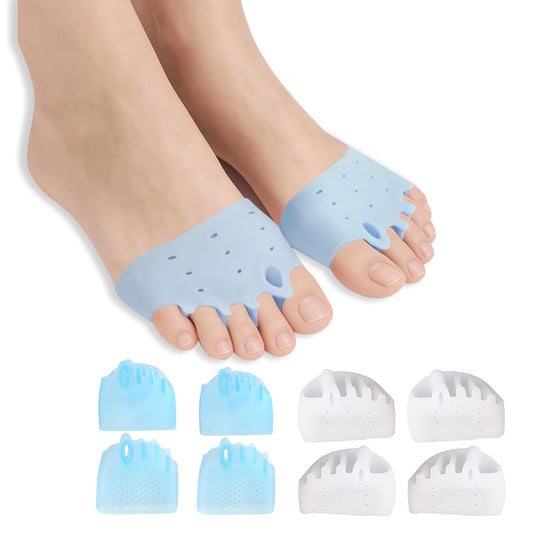 4 Pairs Silicone Toe Separators for Women & Men Soft, Breathable Toe Spacers for Comfort, Bunion Relief, and Pedicure – Toe Alignment Correctors