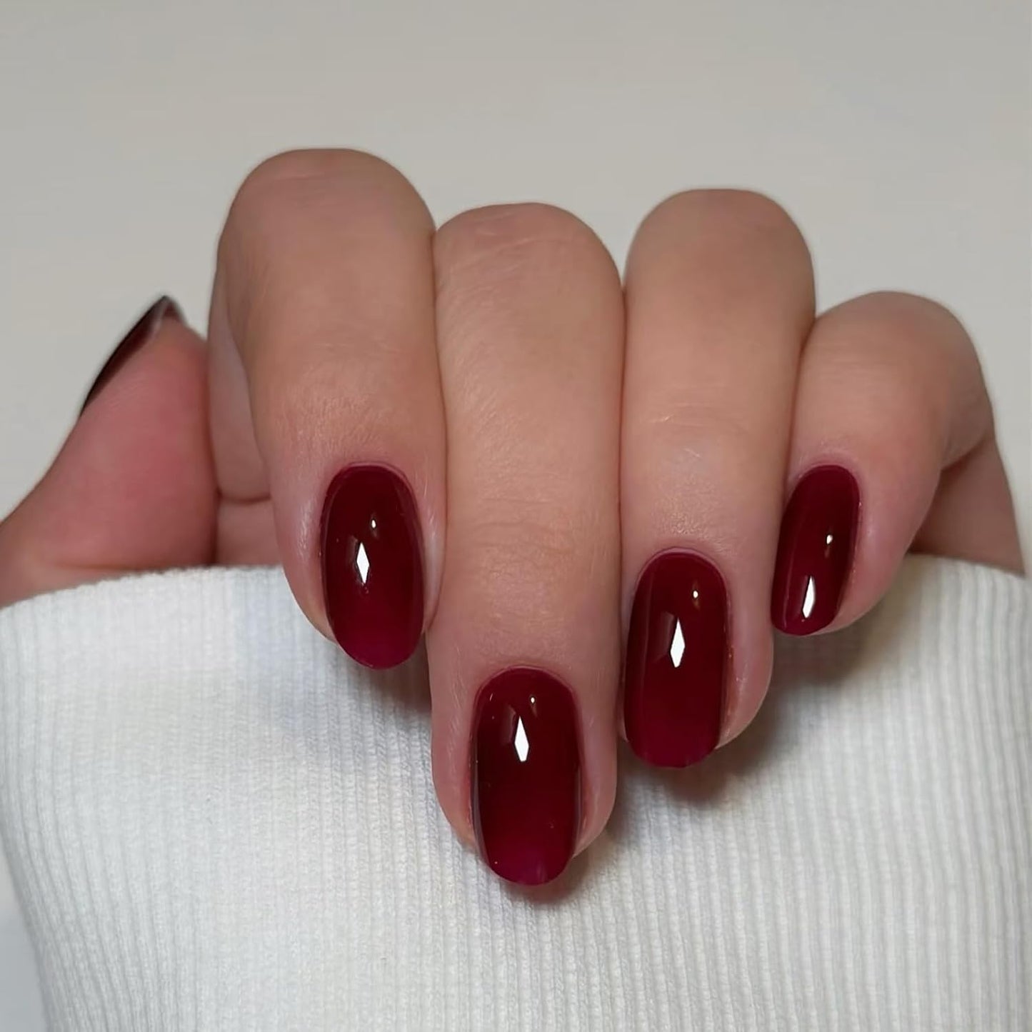 Cherry Red Nail Polish, 12ml Quick Dry Nail Lacquer, Nail Art Varnish-12ML