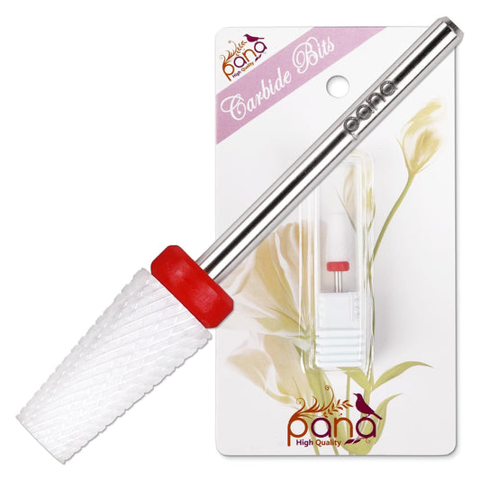 PANA Tapered Barrel Ceramic Bit 3/32" Shank Size - (Ceramic, Fine Grit) - Nail Drill Bit Removes Acrylic or Hard Gel from Nails for Manicure Pedicure Salon Professional or Beginner
