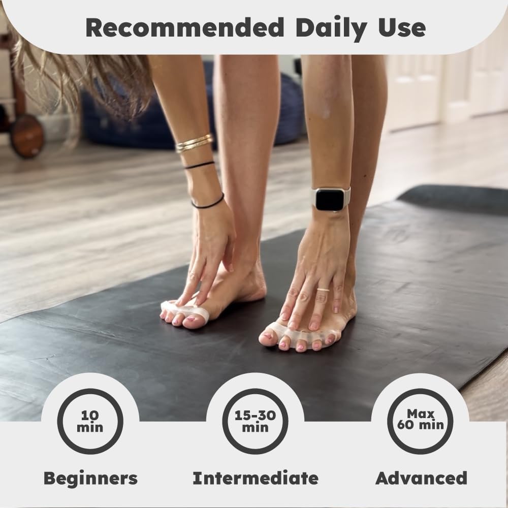Awesome Toes Spacers & Separators Kit Fast Relief for Hammertoe & Bunions | Includes Stretch Band, Individual & Full Spacers for Walking, Running, & Yoga Practice | Small
