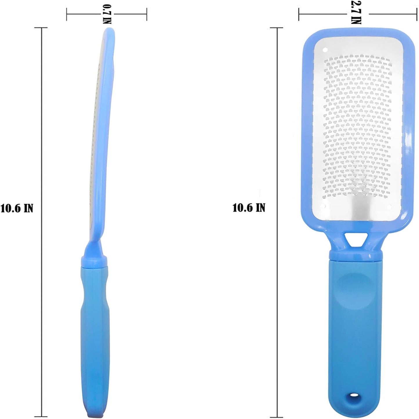 Professional Foot Files Callus Remover,Foot Scrubber for Dead Skin,Stainless Steel Foot Rasp-Blue（1 Pack）