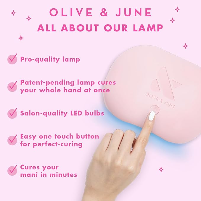 Olive & June Gel Polish Base Coat | UV LED Nail Lamp Needed | Long Lasting Formula | Up to 21 Days of Wear | No Damage Removal | Salon-Quality Manicure Pedicure at Home |Vegan HEMA-Free Cruelty-Free