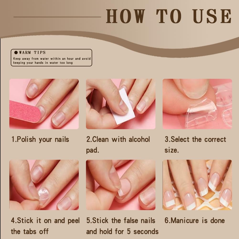 10 Sheets Nail Adhesive Tabs,Waterproof Breathable Press on Nails Sticky Tabs,Nail Adhesive for Press on Nails （10 sheetsFor fingernail）