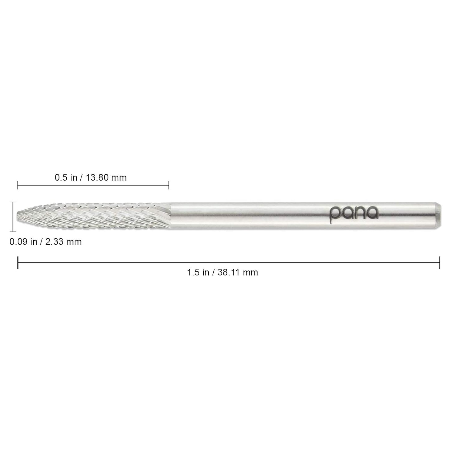 PANA 3/32" Shank Size - Under Nail Cleaner Silver Carbide Bit Extra Fine Grit - Nail Drill Bit for Dremel Machine