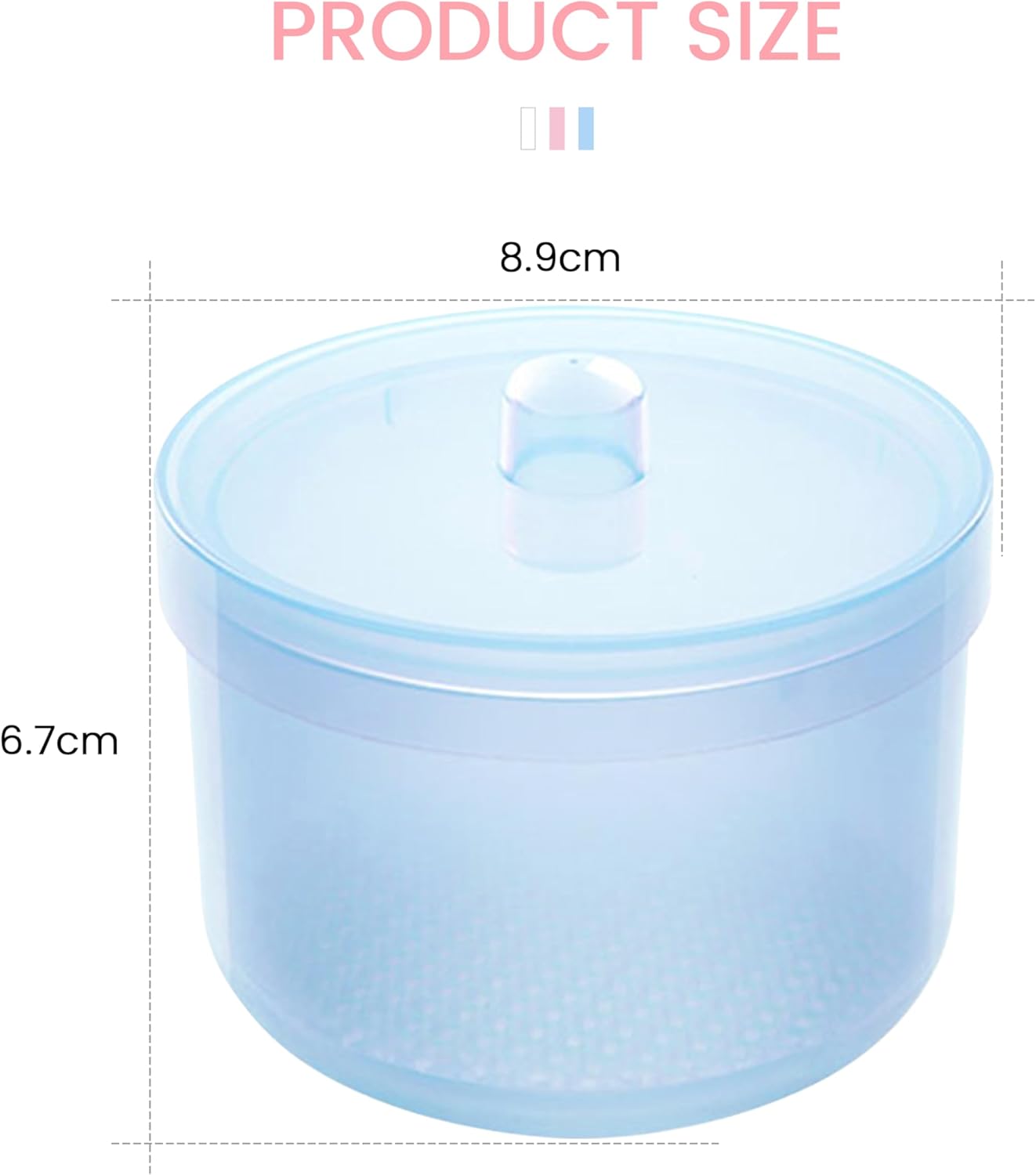Nail Art Tools Cleaner Storage Box Nail Drill Bits Clipper Cutter Alcohol Soaking Cleaner Tweezers Accessories Clean Nail Tools (Blue)