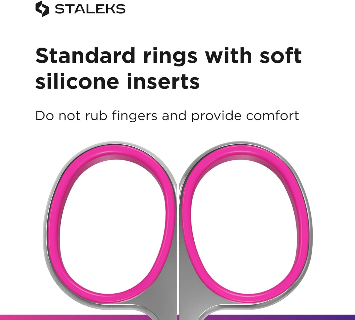 Staleks Professional Cuticle Scissors – Manicure Scissors, Stainless Steel, Extra Fine Curved Blades – Smart 41 Type 3 SS-41/3
