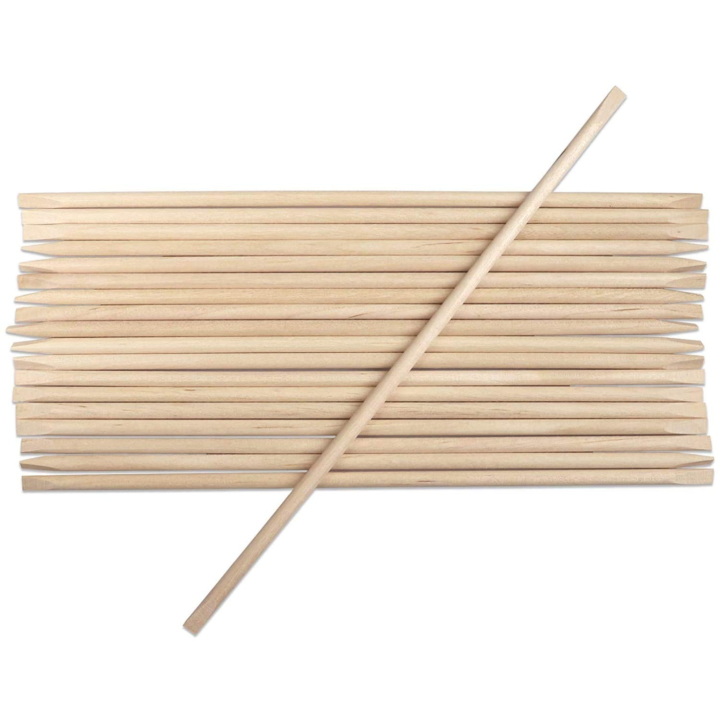 BNP 100 Pcs Cuticle Wood Stick Pusher For Manicure 7" in Length, 1/8" Diameter Use Removal Manicure Care Tool