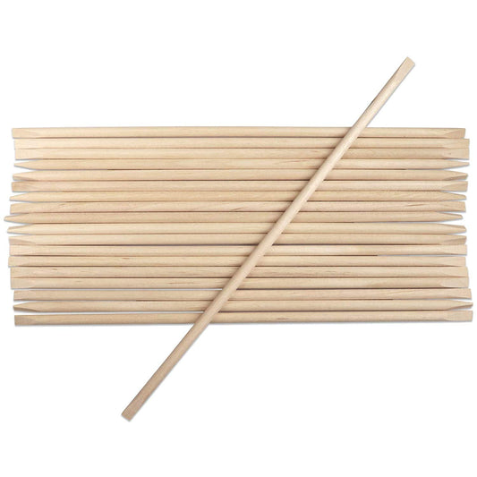 BNP 100 Pcs Cuticle Wood Stick Pusher For Manicure 7" in Length, 1/8" Diameter Use Removal Manicure Care Tool