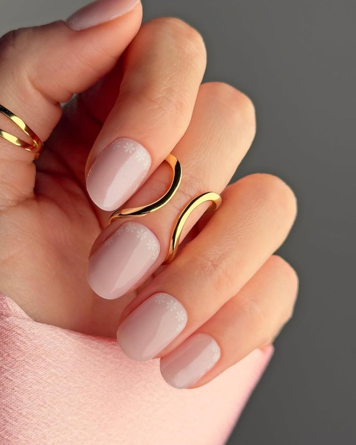NOVA, Female Founded, Semi Cured Gel Nail Strips (Dear Daisy) - The 10 Minute Manicure. Salon-Quality, Works w/Any Lamp, Easy to Apply - Incl. Nail File & Stick (Dear Daisy)