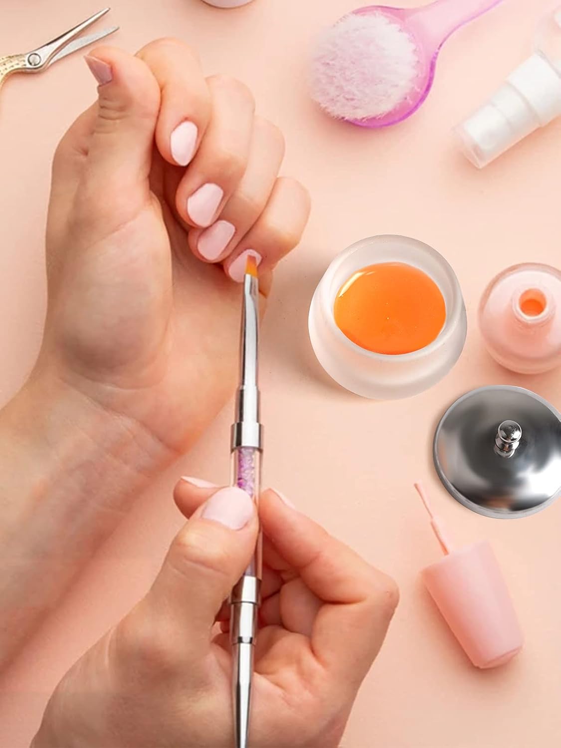 TOROKOM 2Pcs Dappen Dish Glass Monomer Dish with Lid for Acrylic Nails Cup Containers Holder for Liquid Powder Monomer Damping Dish（Matte）