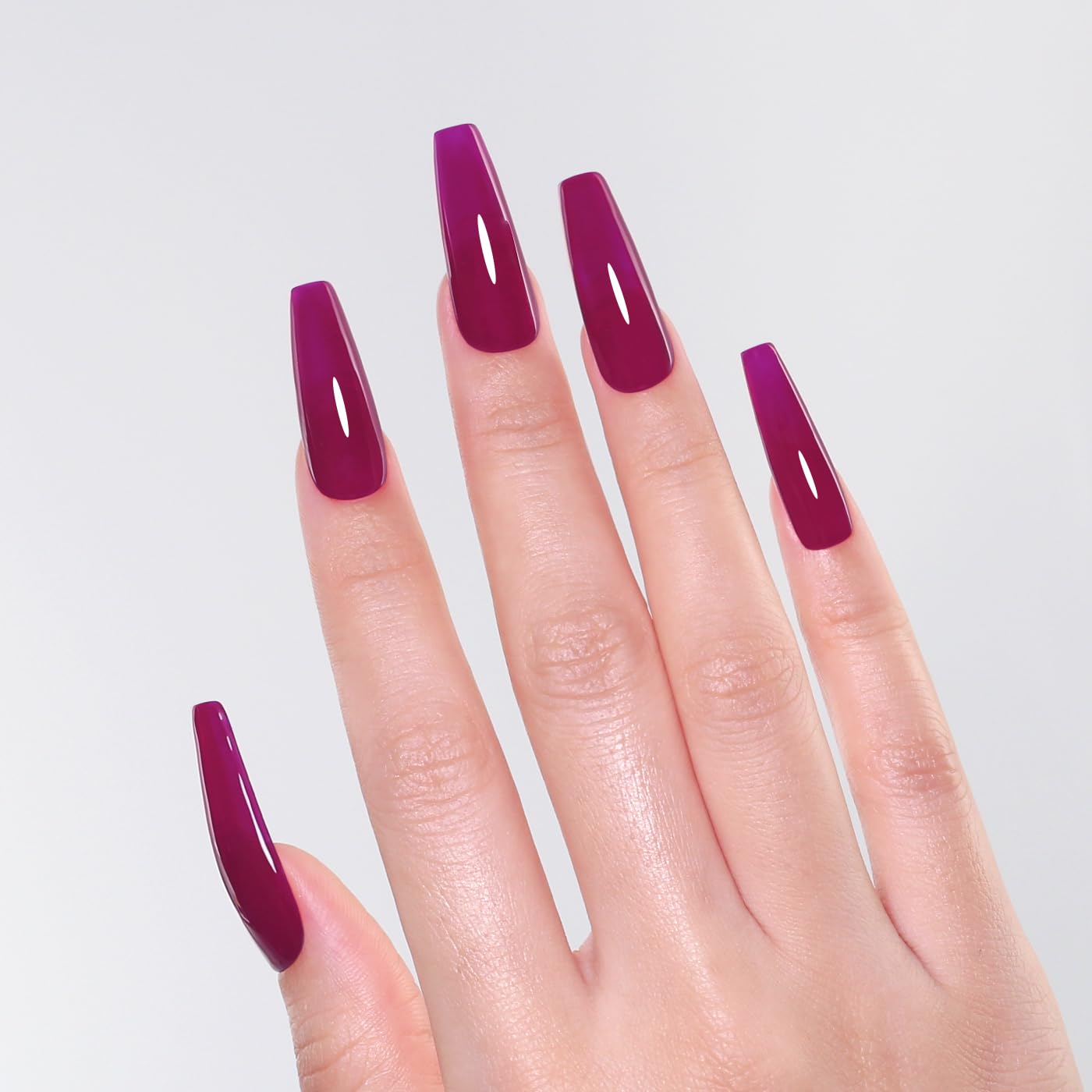 Imtiti Burgundy Gel Nail Polish, Burgundy Red Gel Polish Autumn Winter Soak Off UV LED High Gloss Art Manicure Salon DIY Design 10ML