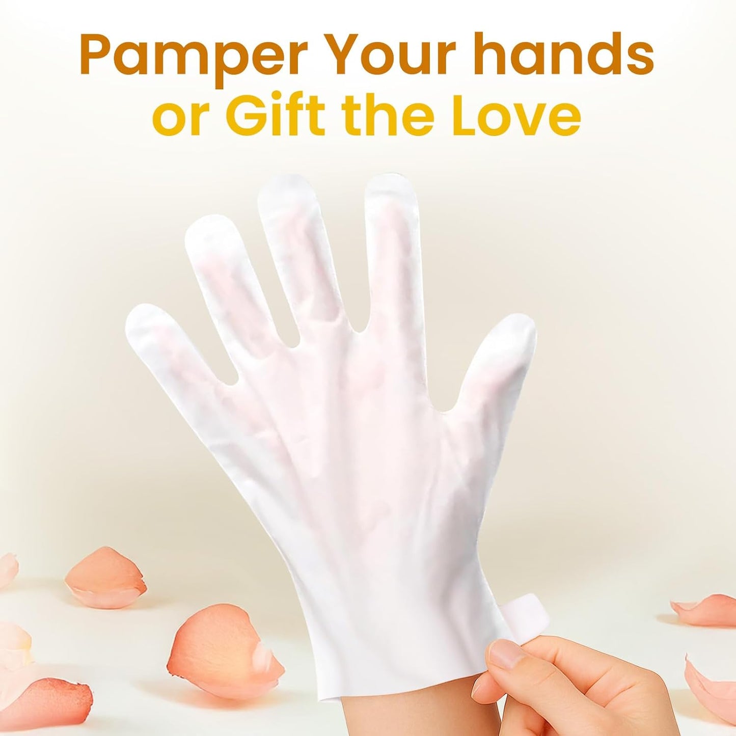 Repairing Hand Mask for Dry Cracked Hands, Hand Masks with Shea Butter, Jojoba Oil & Vitamin E, Moisturizing Gloves, Skin Care Gifts for Women & Men, Self Care Gifts for Women (2 Pairs)