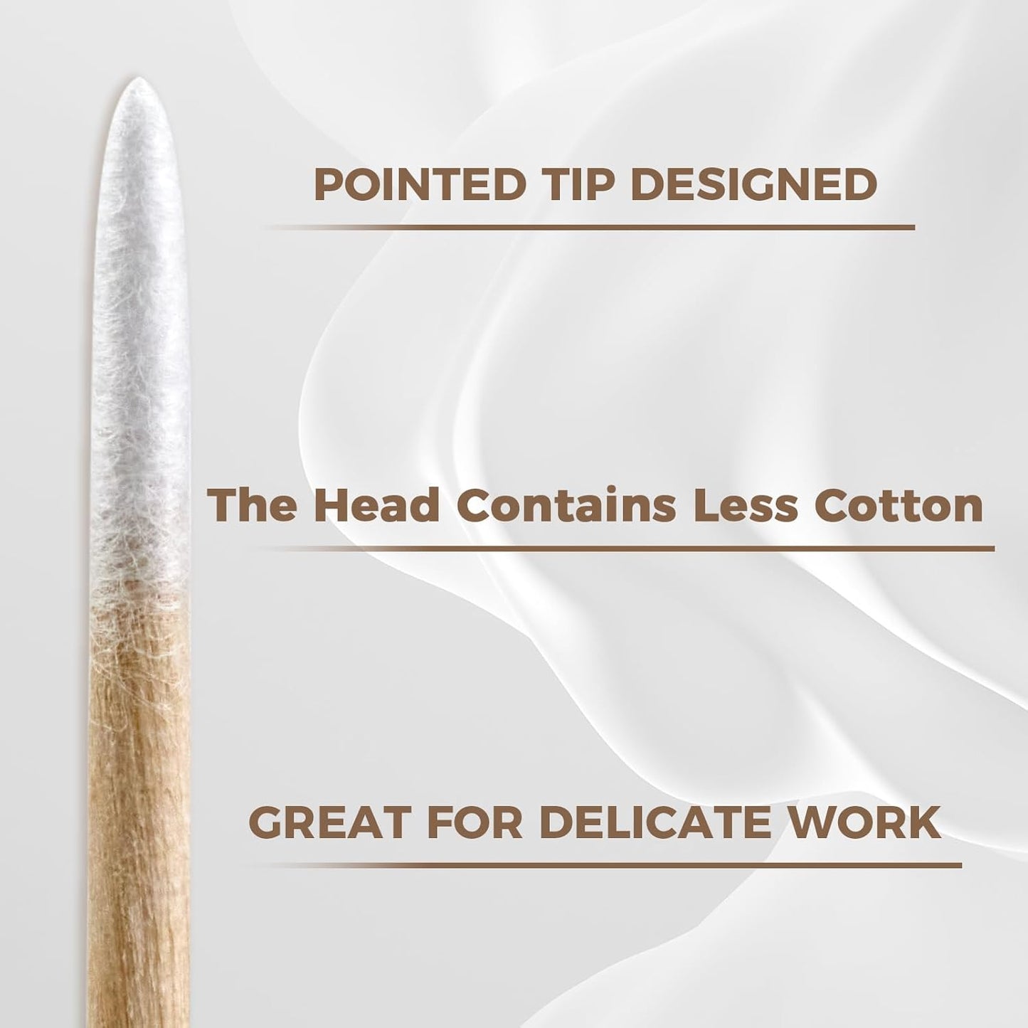 200Pcs Pointed Cotton Swabs - Precision Microblading Cotton Swabs with Wooden Sticks, for Makeup, Cleaning Nail Polish, Eyebrow, Tattoo Permanent Supplies, Craft