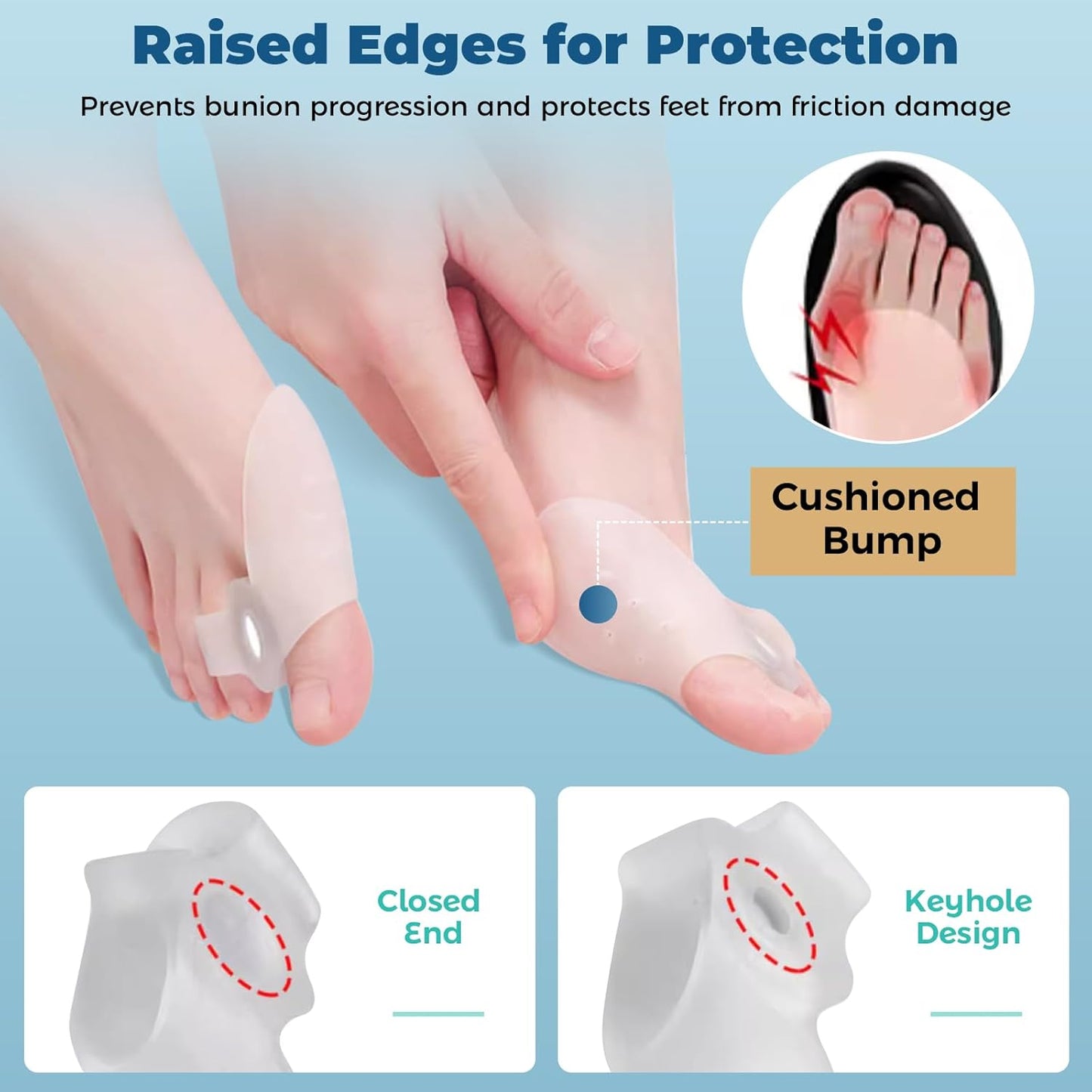 Adjustable Bunion Corrector Kit & Toe Separator for Women and Men, Big Toe Straightener, Pain Relief for Bunions, Hammer, Overlapping Toes, with Modules - Bunion Corrector and Spacers
