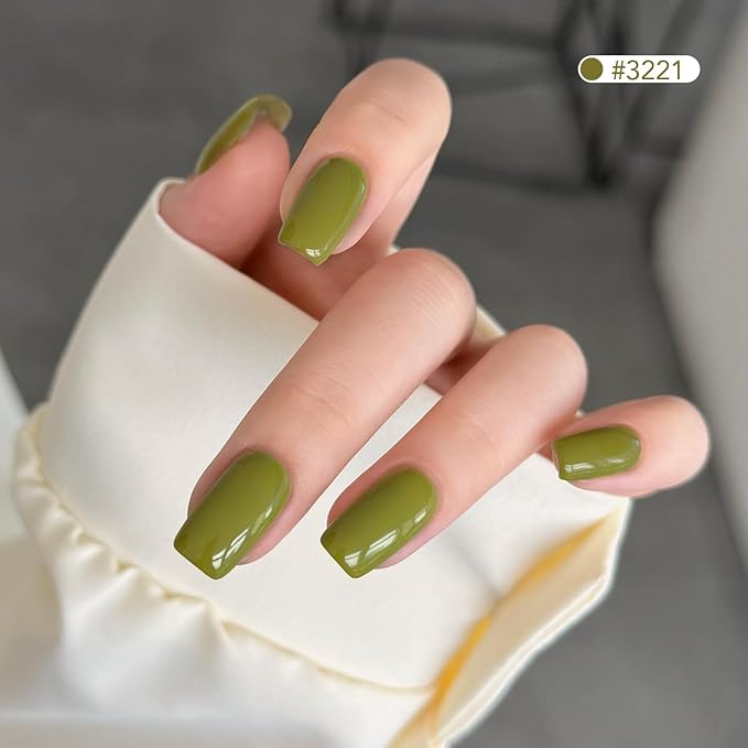 GAOY Green Gel Nail Polish Set, 6 Colors Dark Green Cat Eye, Soak Off UV Light Cure Gel Polish Kit for Nail Art DIY at Home