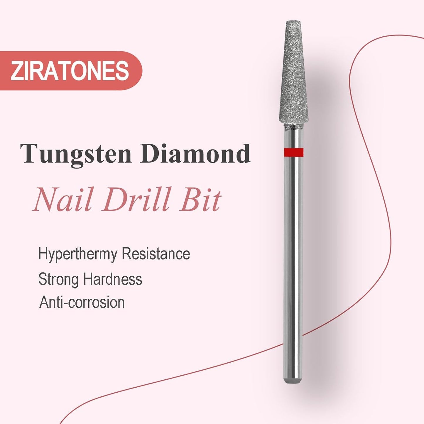 Cuticle Nail Drill Bit,Russian Manicure Drill Bits 3/32'' Professional Safety Carbide Under Nail Cleaner Nail Bit for Clean Cuticle Dead Skin Nail Prepare, Manicure Nail Salon (Fine)