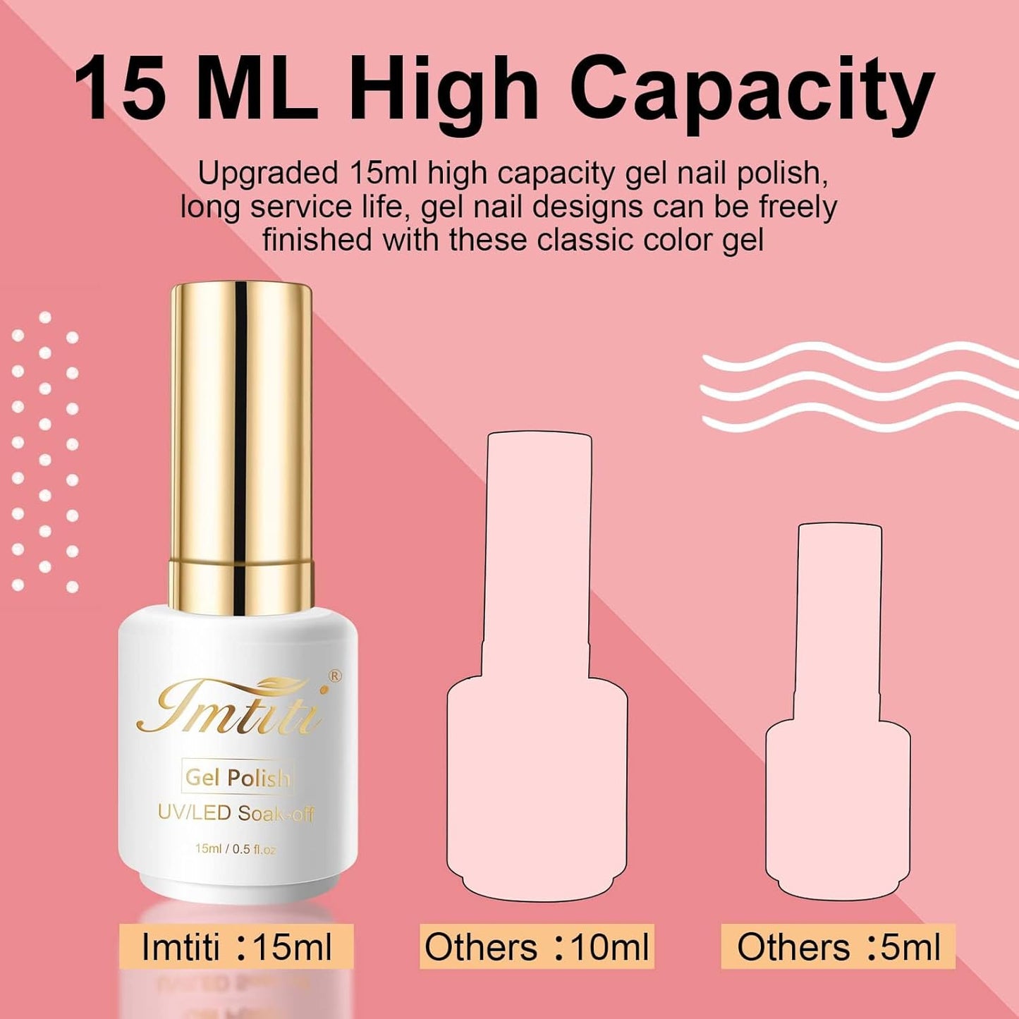 Imtiti Gel Nail Polish, 0.5 fl oz Mauve Pink gel polish Color Soak Off UV Lamp Nail Art Manicure Salon DIY Nail Design Decoration at Home Holiday Gifts for Women