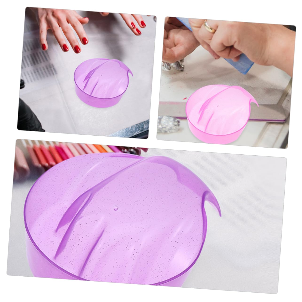 4pcs Nail Soak Bowl Nail Art Hand Soaking Bowl Polish Removal Tray Multipurpose Manicure Tray Spa